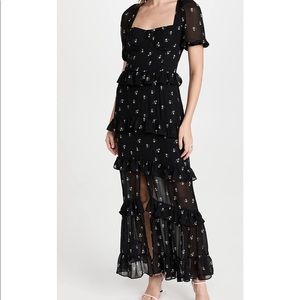 WAYF Cici bustier tiered maxi dress, worn once, size Small